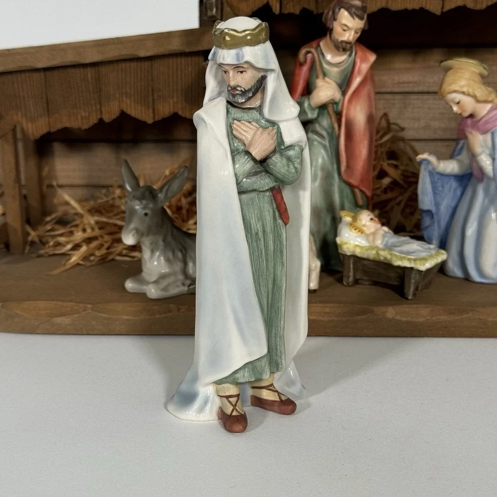 Vintage Goebel Hummel Nativity Set West Germany Porcelain Figurines with Stable